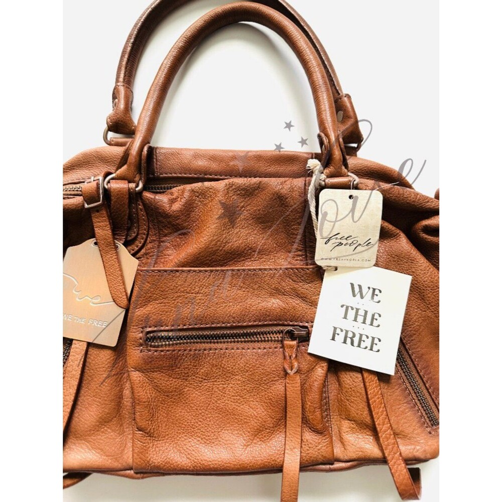 FREE PEOPLE We The Free Baby Emerson Tote Bag In 🔥 Saddle 🔥 NWT - Picture 3 of 12